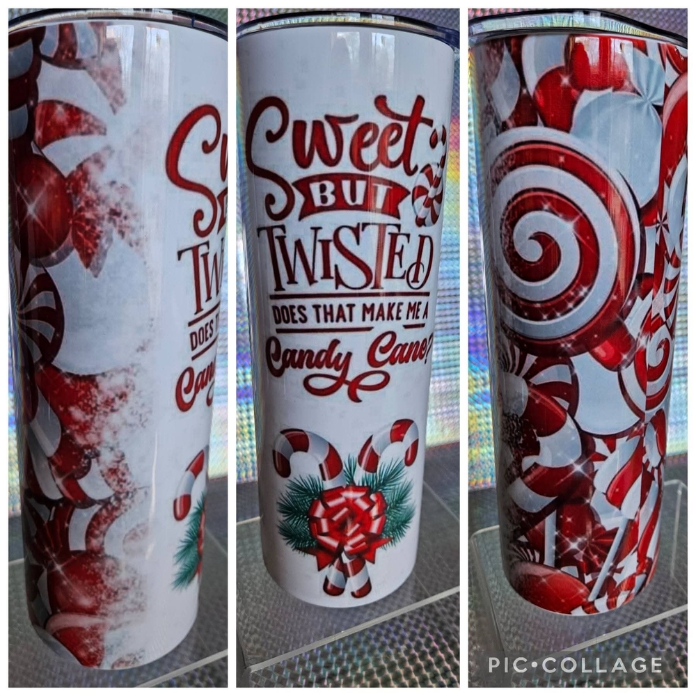Candy Cane Themed Tumbler